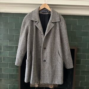 Herman Kay Women's Gray Herringbone Coat